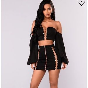 Dolce K Skirt Set Black Size L Fashion Nova